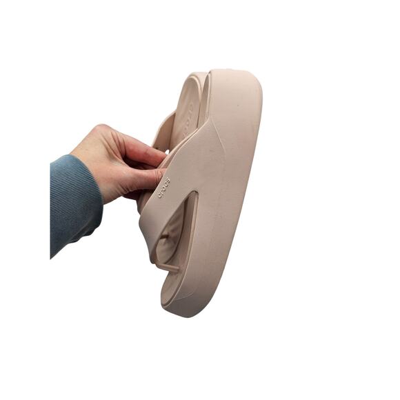 Crocs platform flip flop sandal Womens Sz 6 quartz pink - Picture 3 of 6